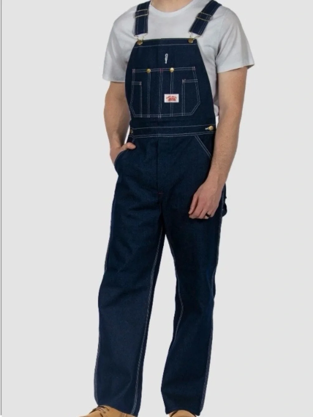 Classic Dark Blue Roundhouse Men's Denim Overalls 40x30